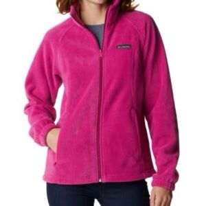 Columbia Hot Pink Full-Zip Fleece Jacket